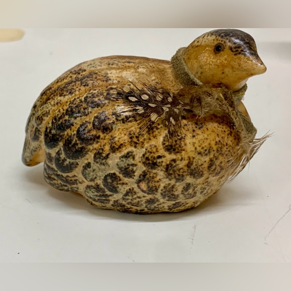 Mid Century Vintage Hand Painted Ceramic Quail Bird Figurine - Picture 3 of 16
